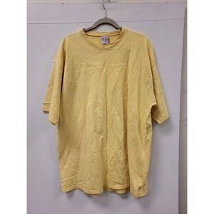 Pluma USA Heavyweight Cotton T-Shirt Mens XL Yellow Short‎ Sleeve Tee Shirt